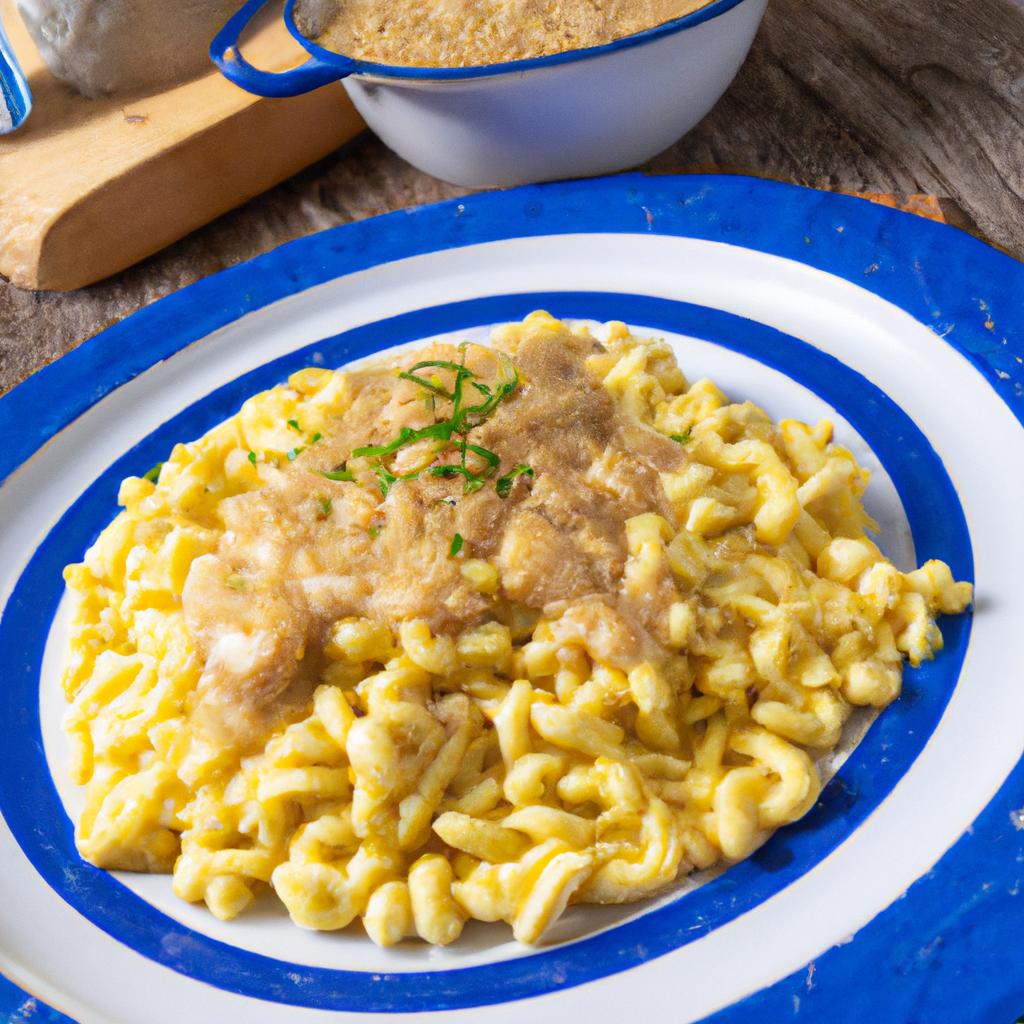 image from Spätzle mit Sauce (egg noodles with sauce)