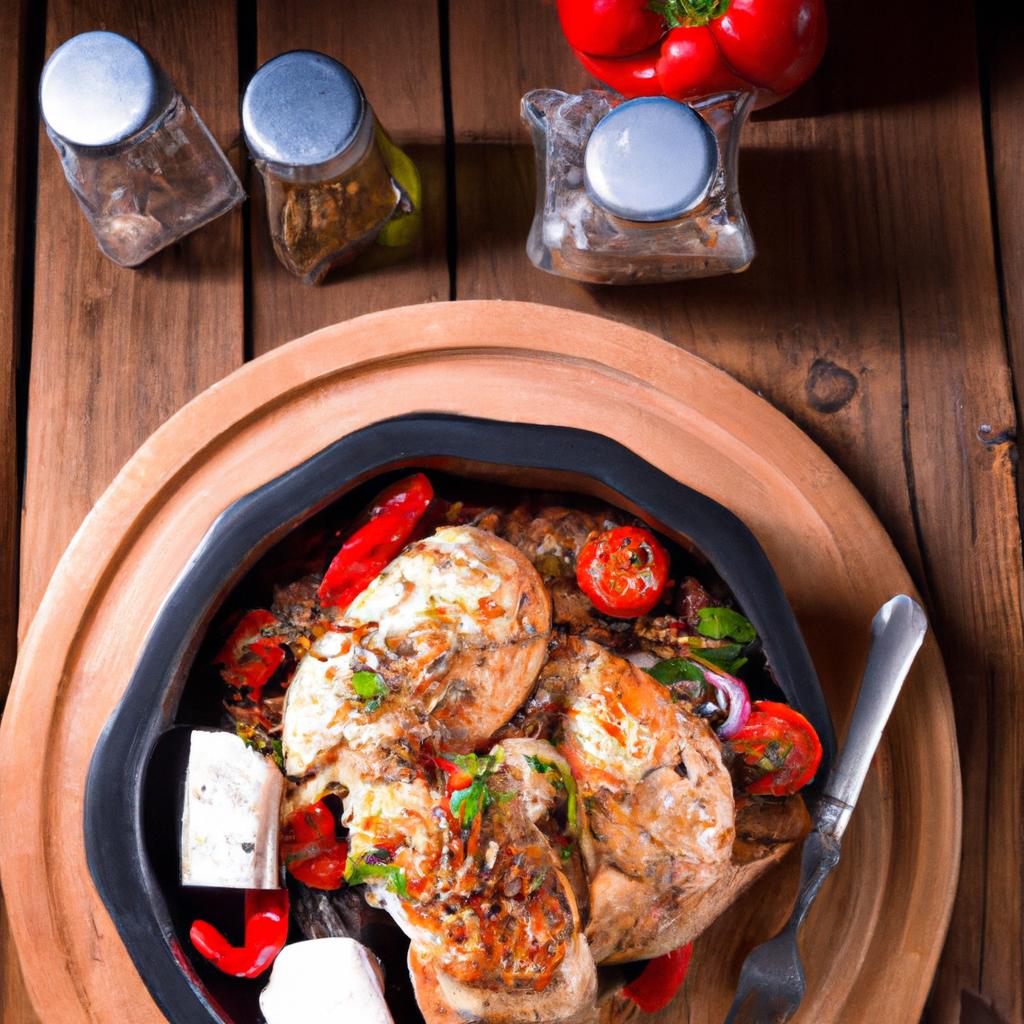 image from Kotopoulo me feta (chicken with feta)