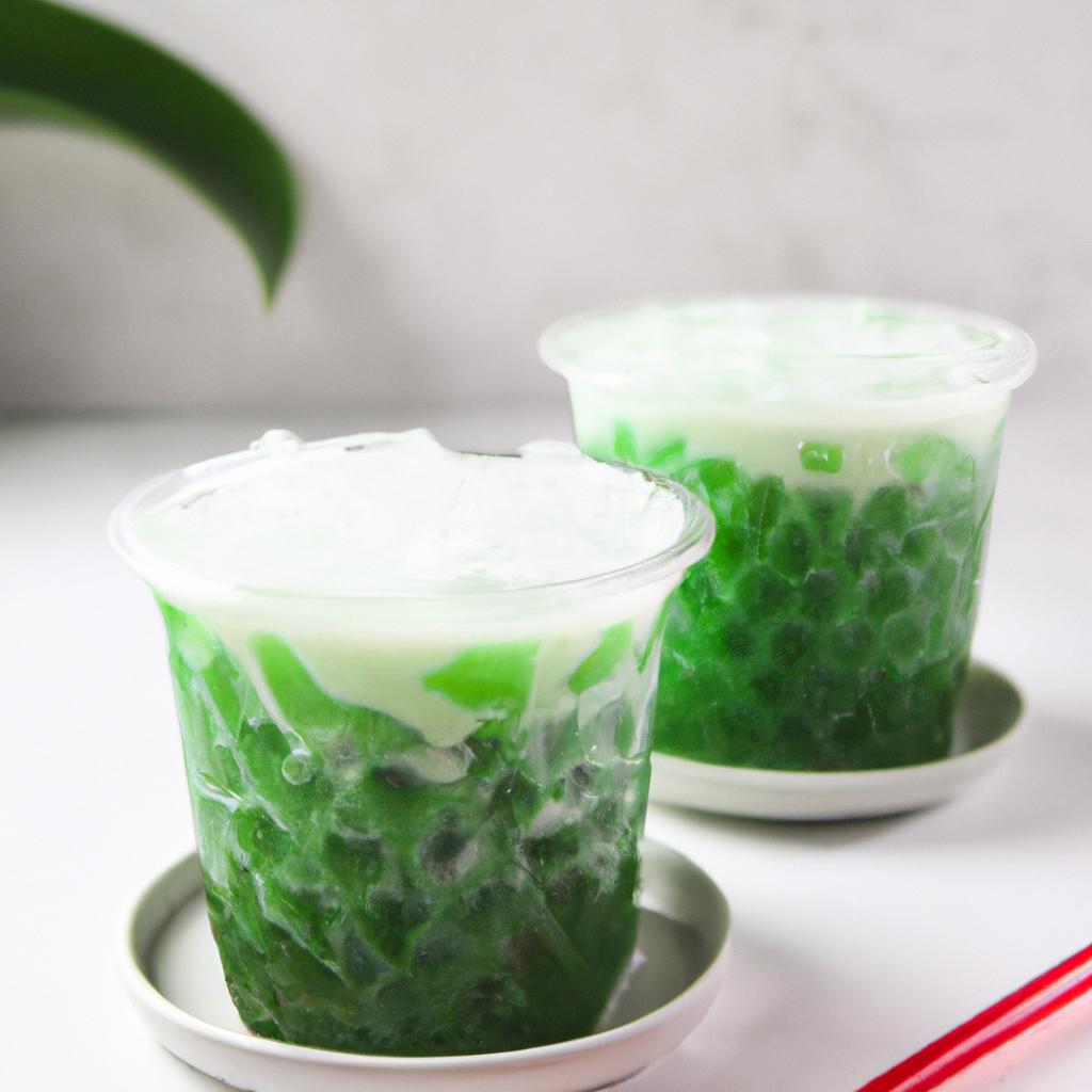 image from Es cendol - green jelly drink