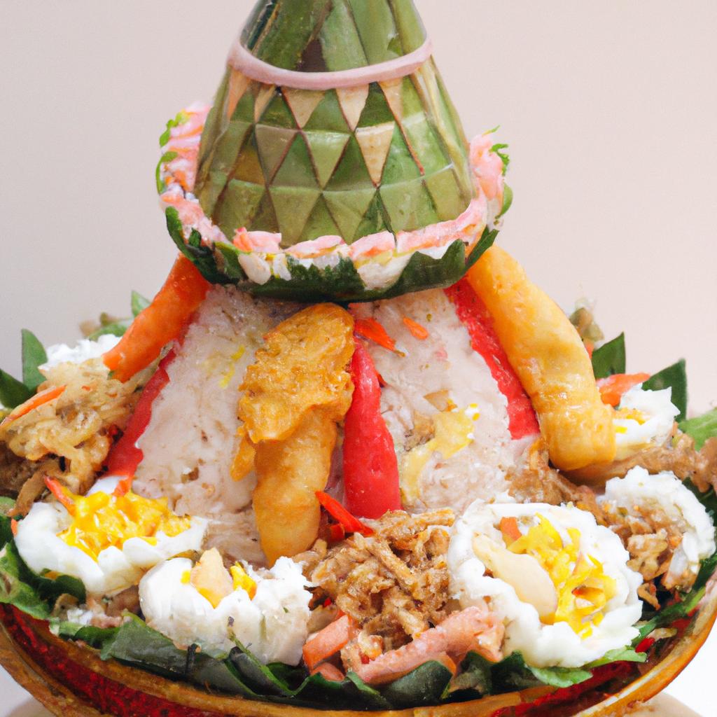 image from Nasi tumpeng - cone-shaped rice