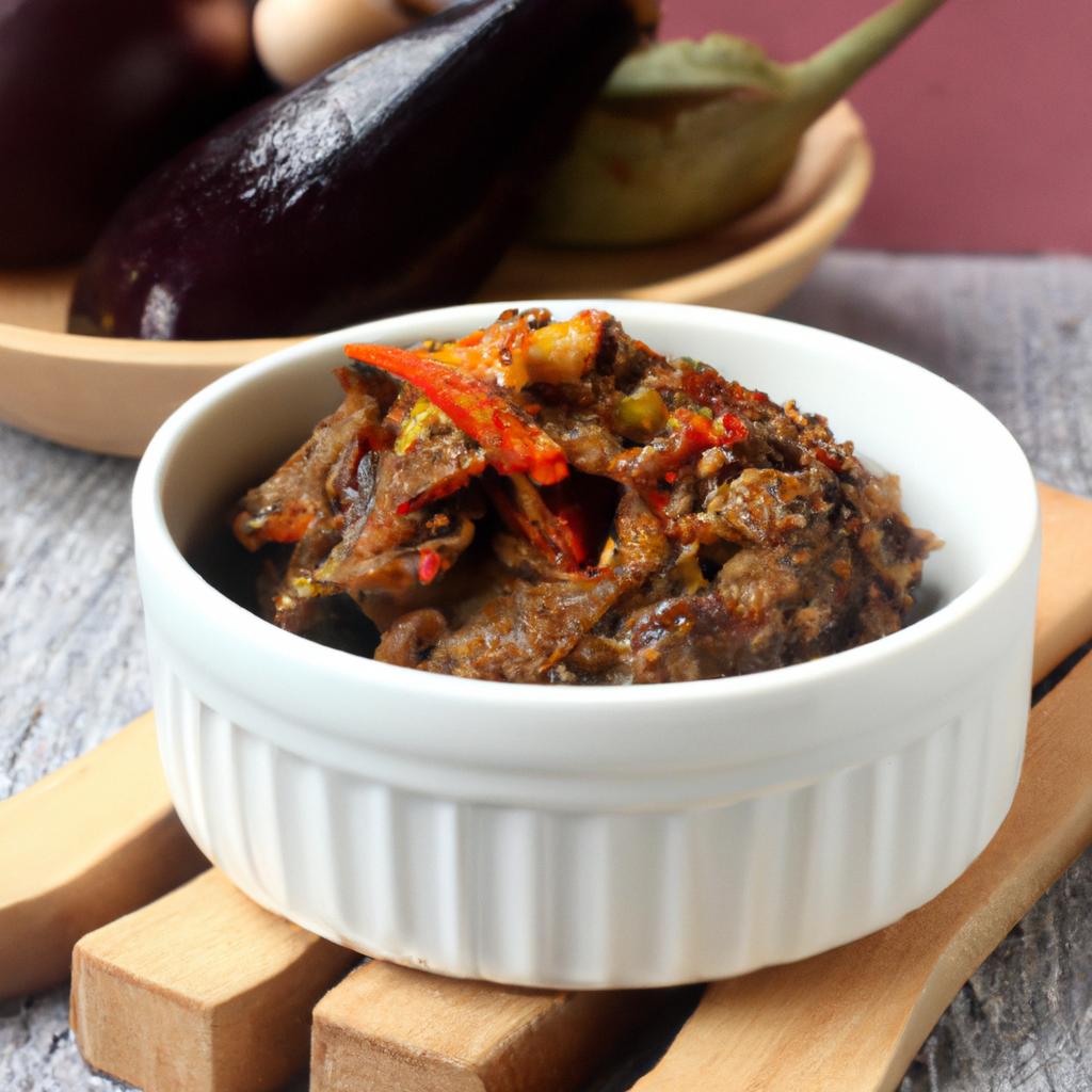 image from Sambal terong - eggplant chili paste