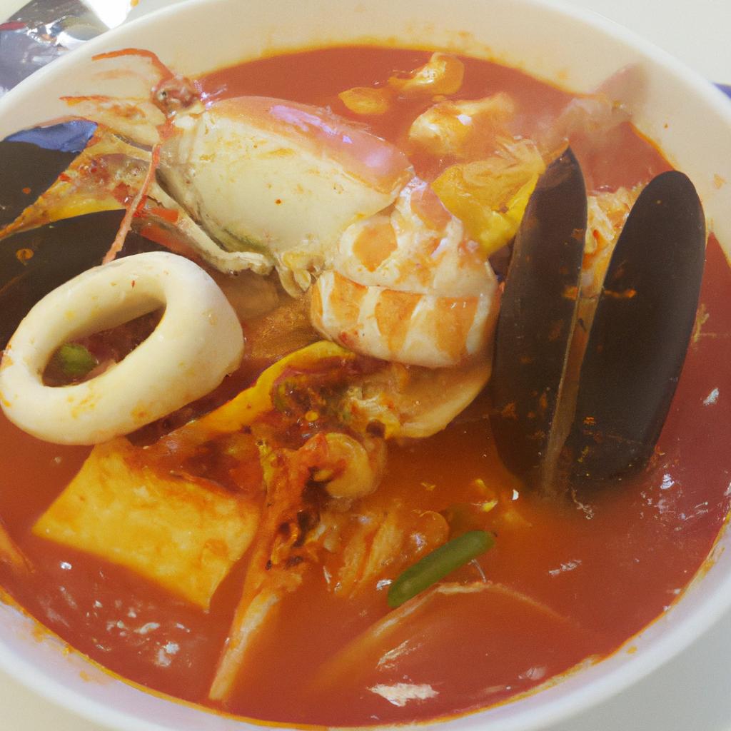 image from Jjamppong seafood noodle soup