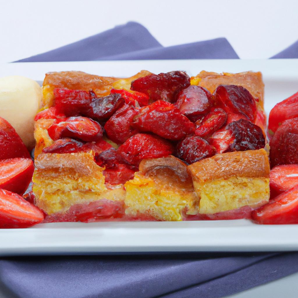 image from Çilekli Ekmek Kadayıfı (Strawberry Bread Pudding)