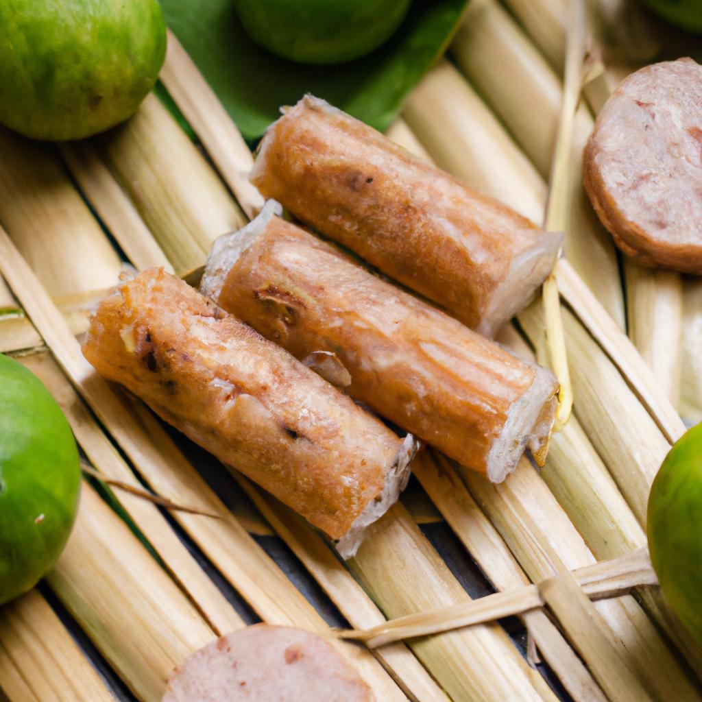 image from Chao tom shrimp paste on sugarcane